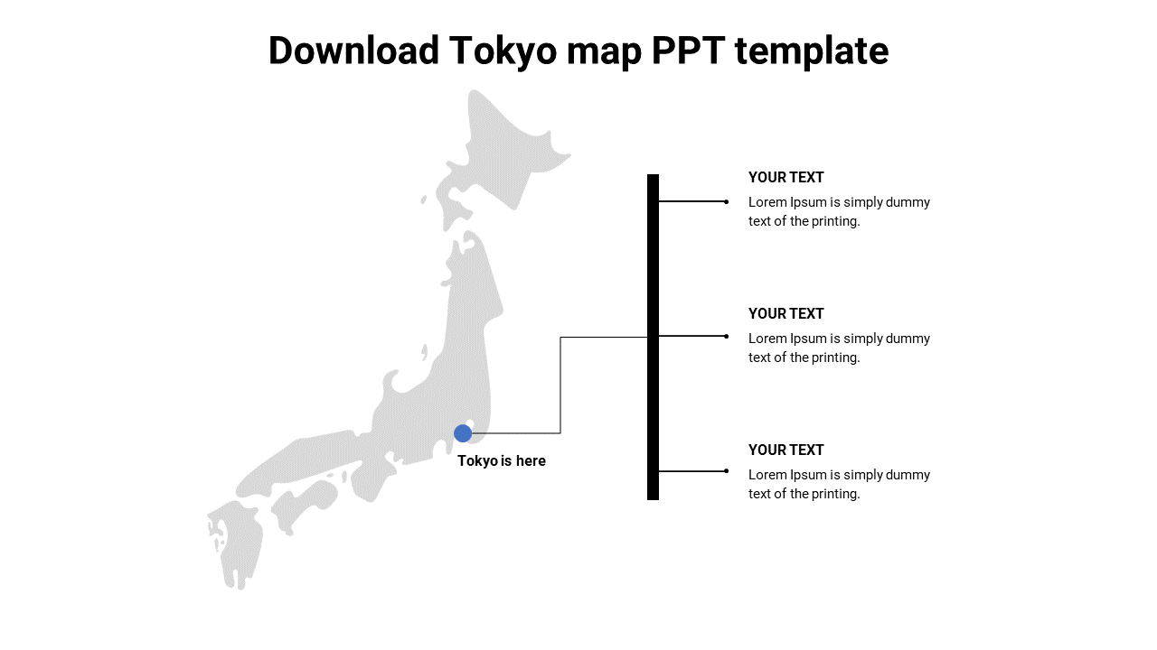 Attractive Tokyo Map PPT Template Presentation Themes Design